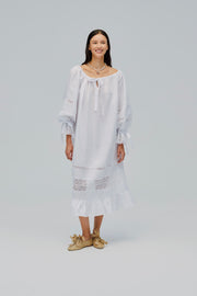 Romantica Lounge Dress in White