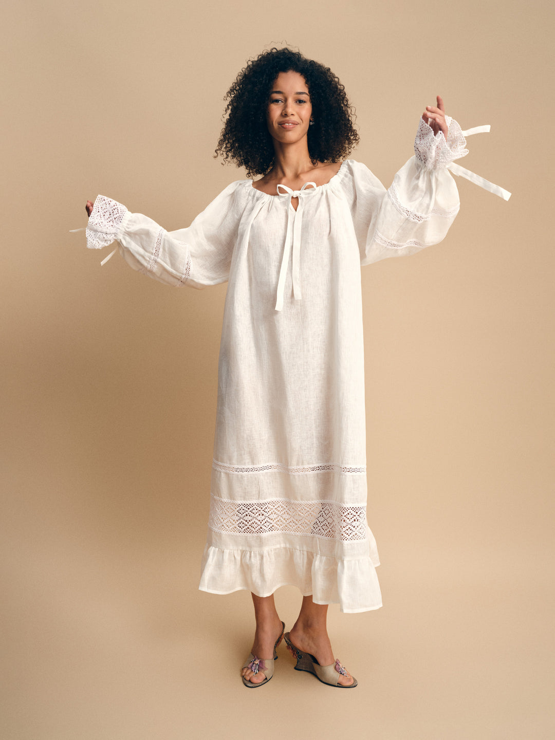 Romantica Lounge Dress in White