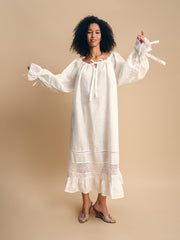 Romantica Lounge Dress in White