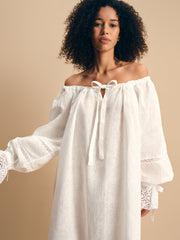 Romantica Lounge Dress in White