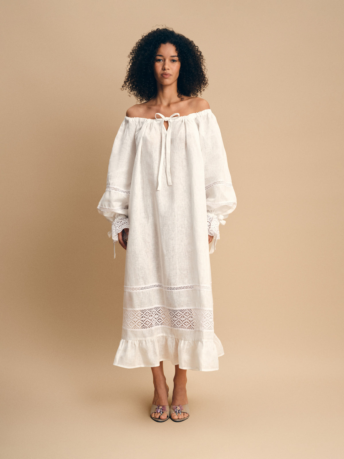 Romantica Lounge Dress in White