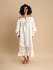 Romantica Lounge Dress in White