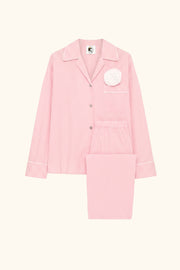 The Rose Cotton Pajama Set in Pink Vichy