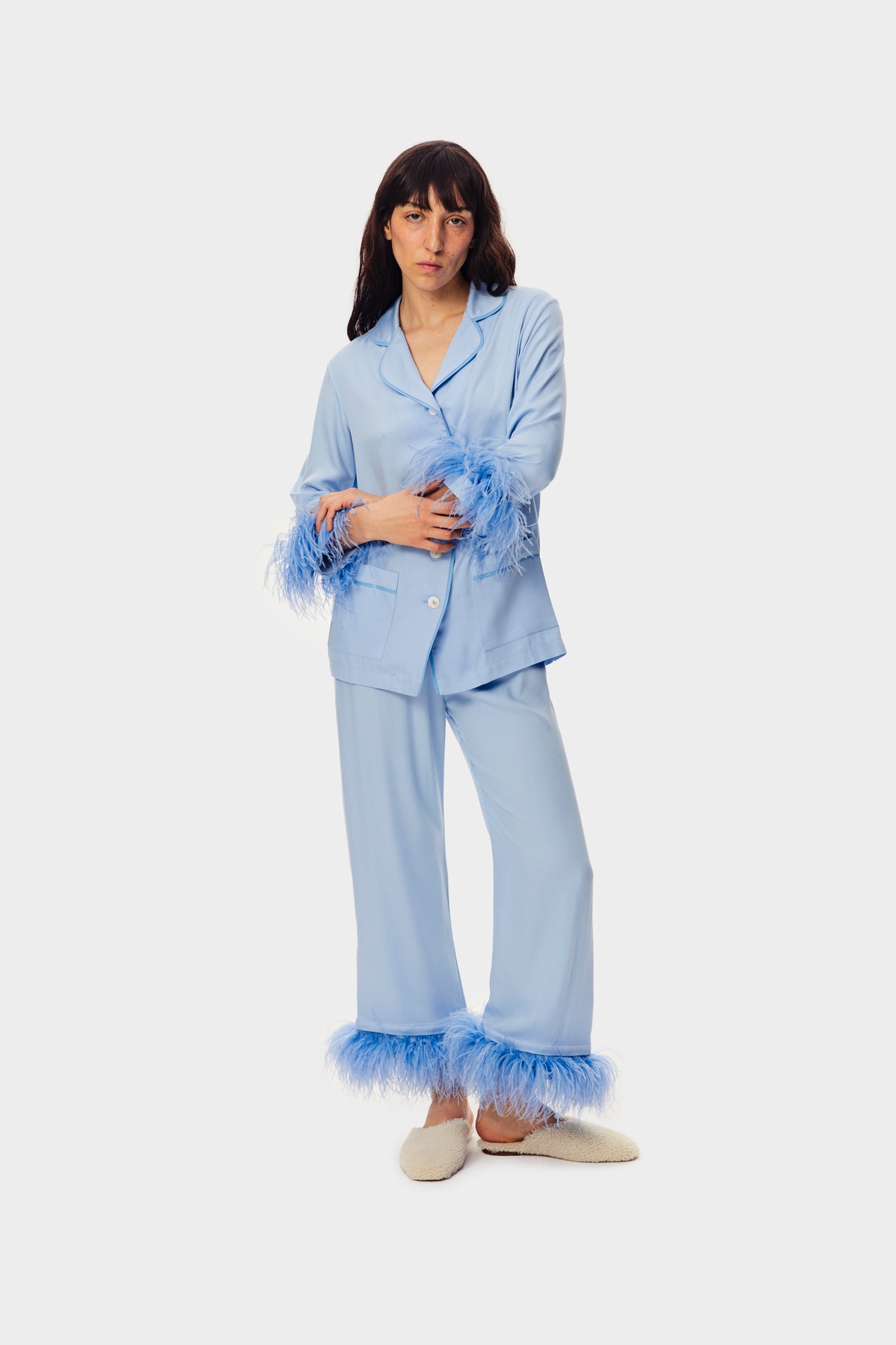 Party Pajamas Set Detachable Feathers