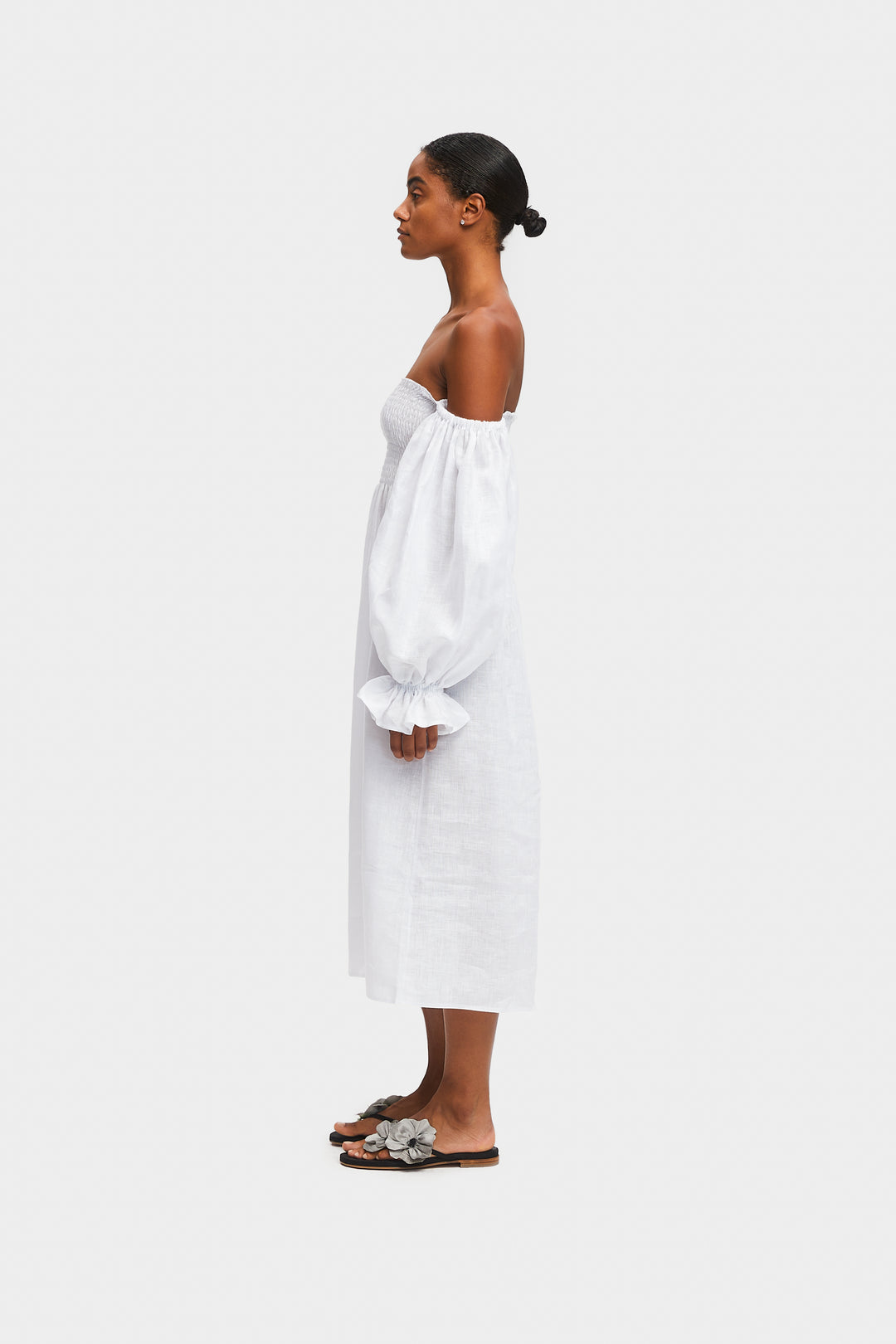 Linen white dress | White sundress by SLEEPER Sleeper Linen white dress | White sundress by SLEEPER Sleeper