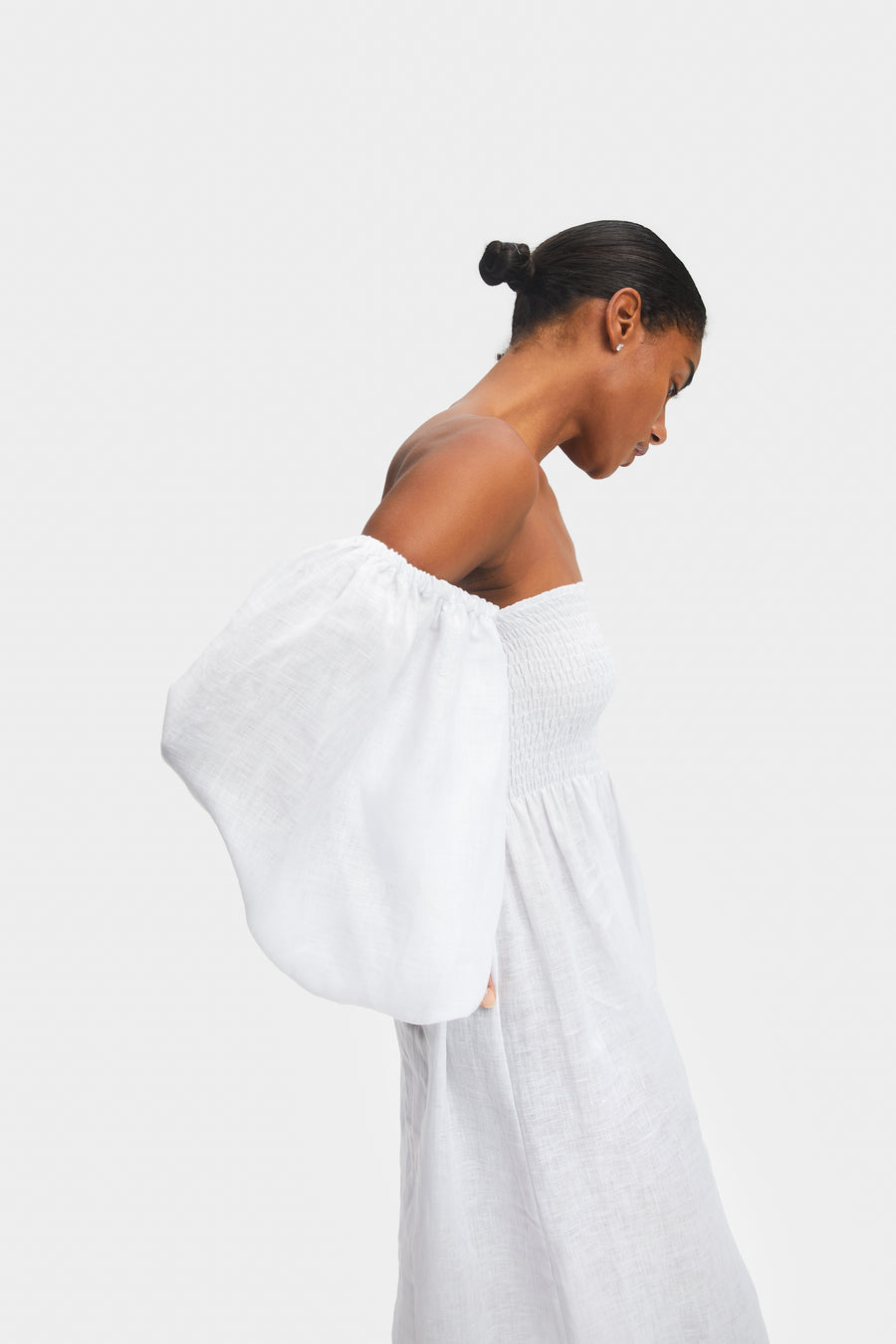Linen white dress | White sundress by SLEEPER Sleeper Linen white dress | White sundress by SLEEPER Sleeper