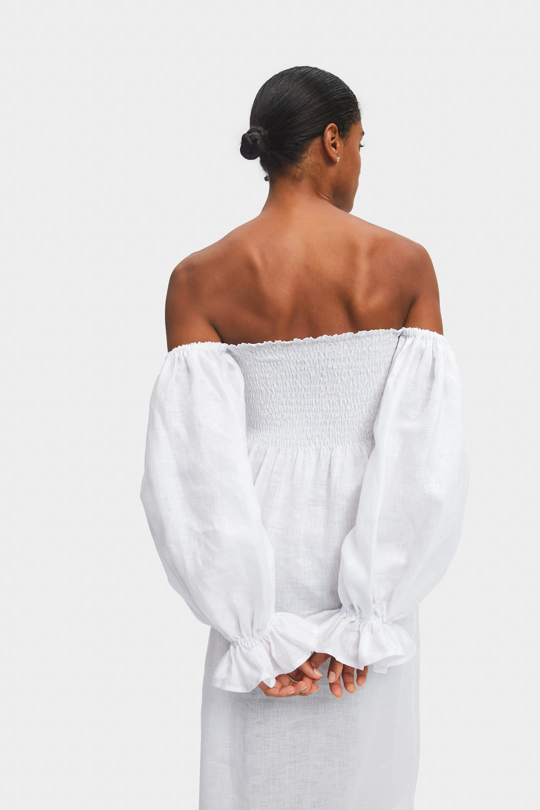Linen white dress | White sundress by SLEEPER Sleeper Linen white dress | White sundress by SLEEPER Sleeper