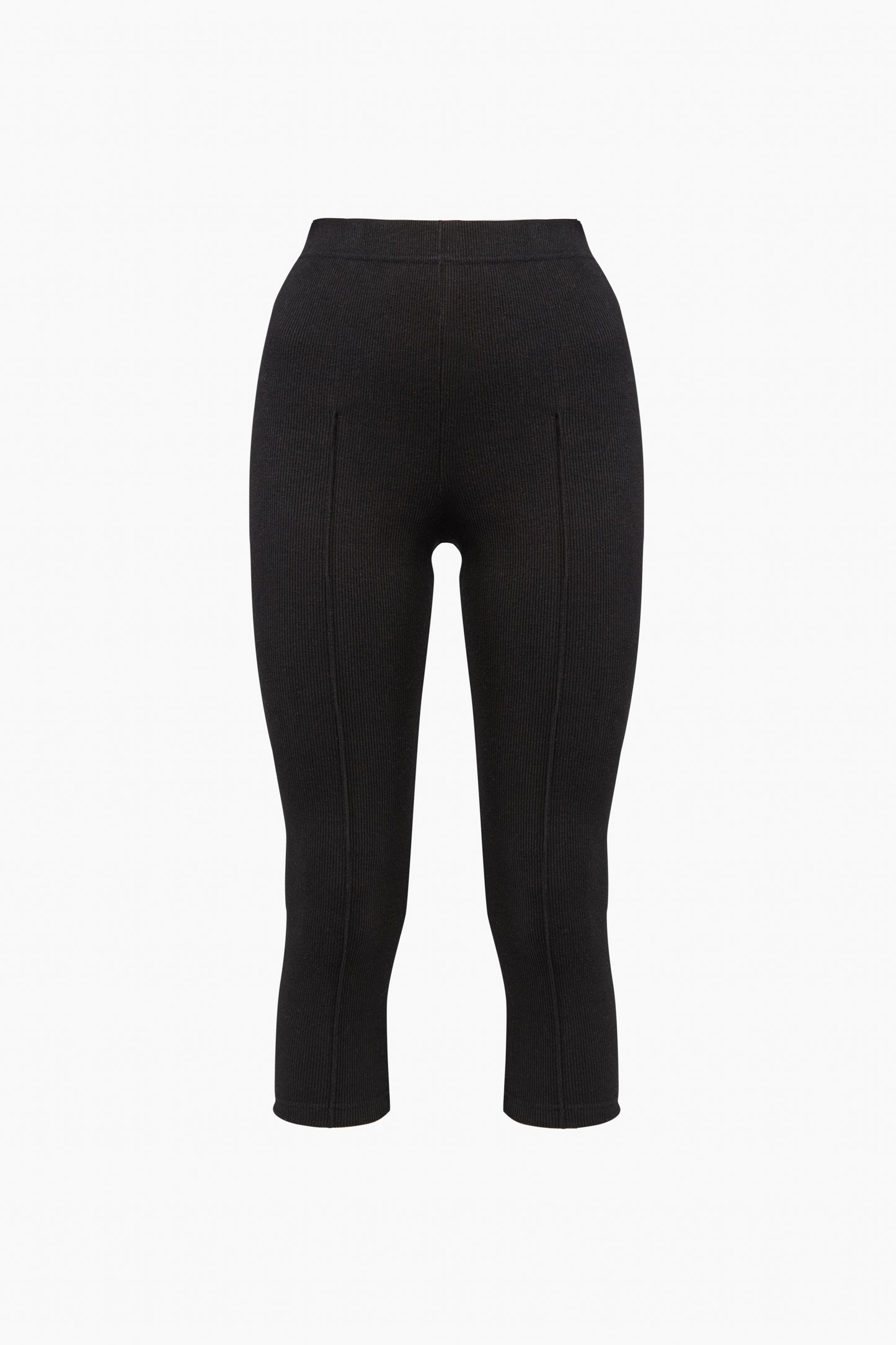 Capri Stretch-cotton Jersey Legging in Black