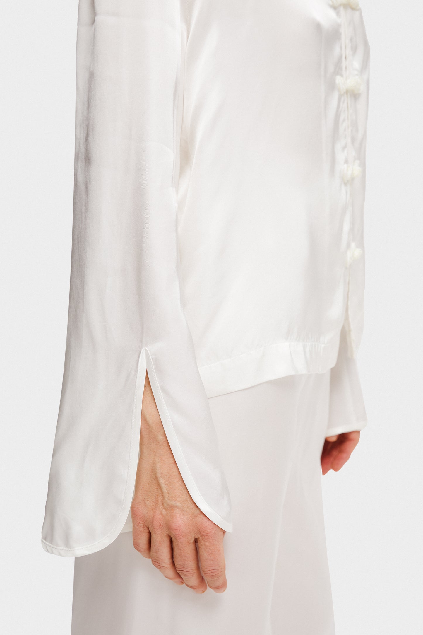 Louis Pajamas Set with Pants in White