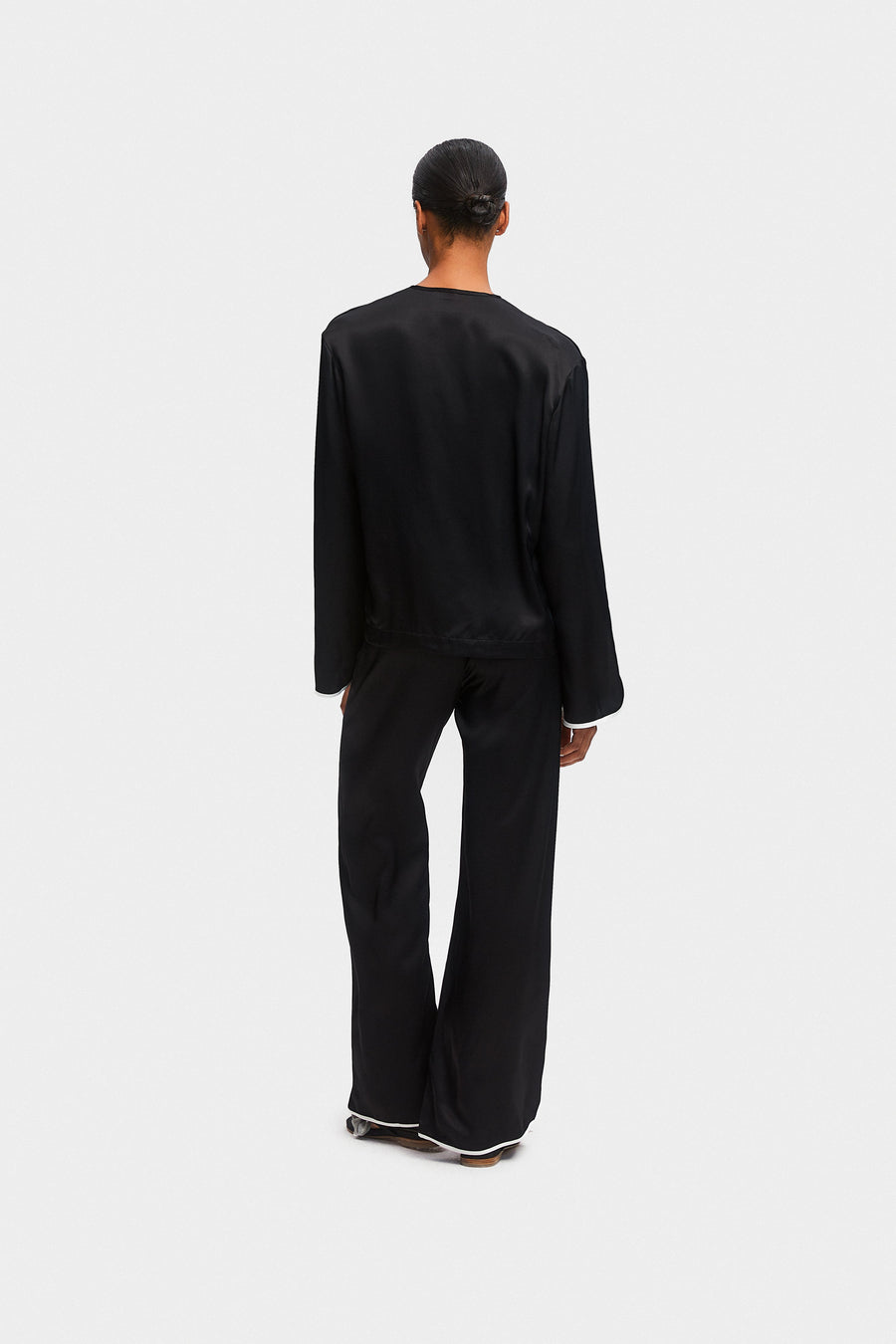 Louis Pajama Set with Pants in Black