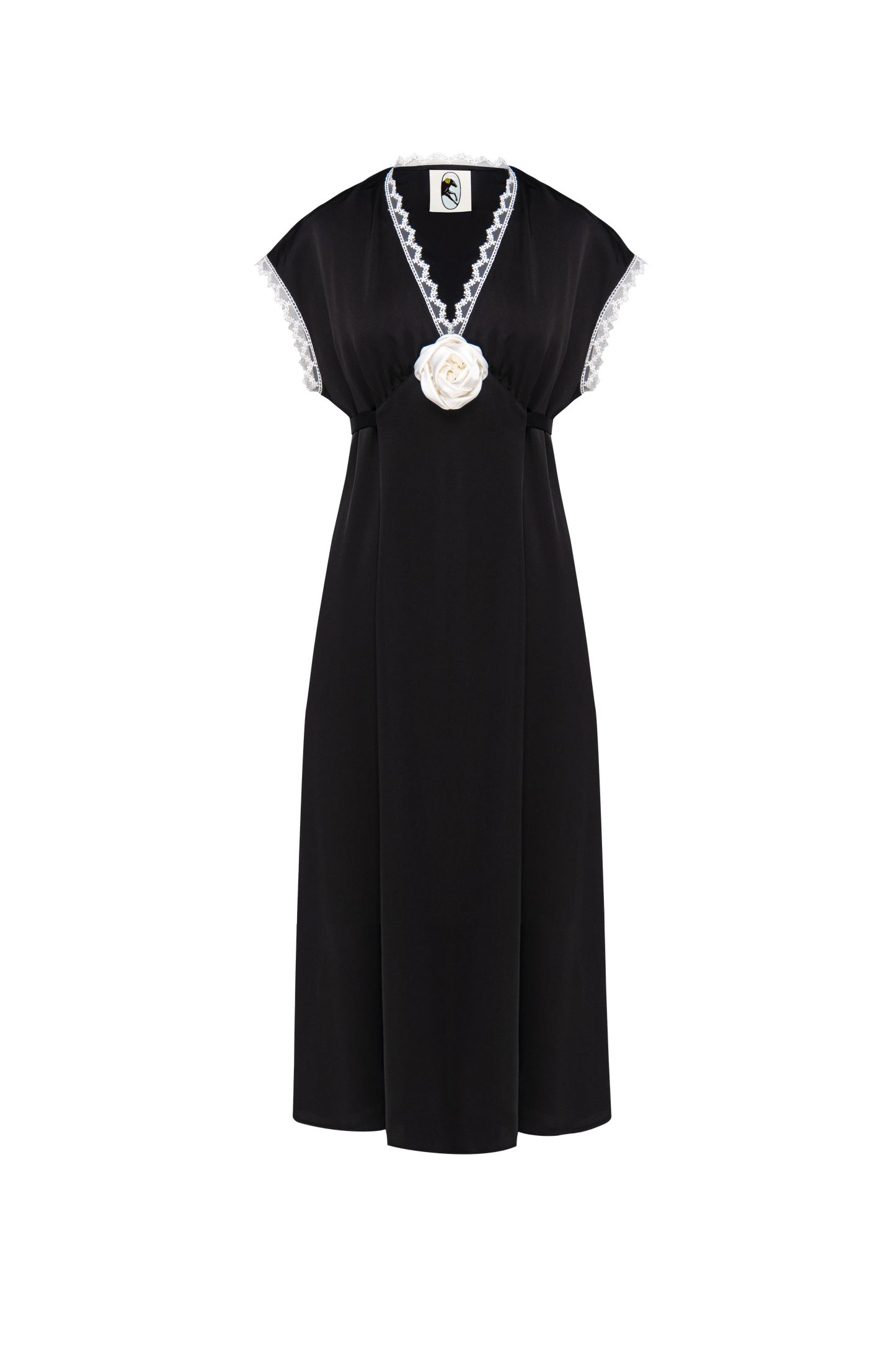 half white half black dress The Genus Rosa Satin Dress in Black – Sleeper