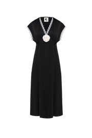 wedding with black bridesmaid dresses The Genus Rosa Satin Dress in Black – Sleeper