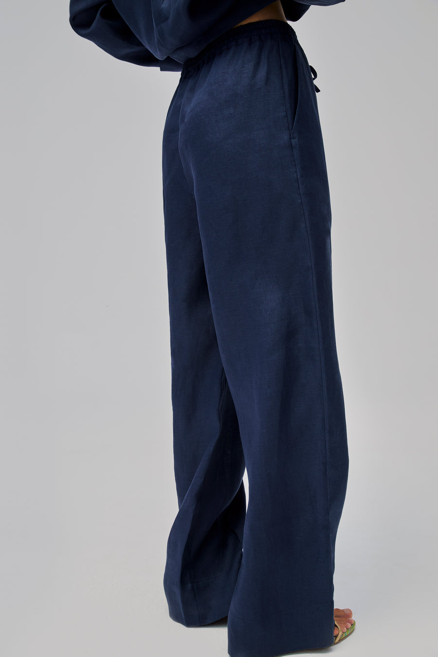 Unisex Linen Pants in Navy