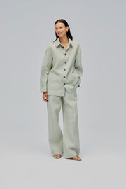 Unisex Linen Pants in Pistachio Green