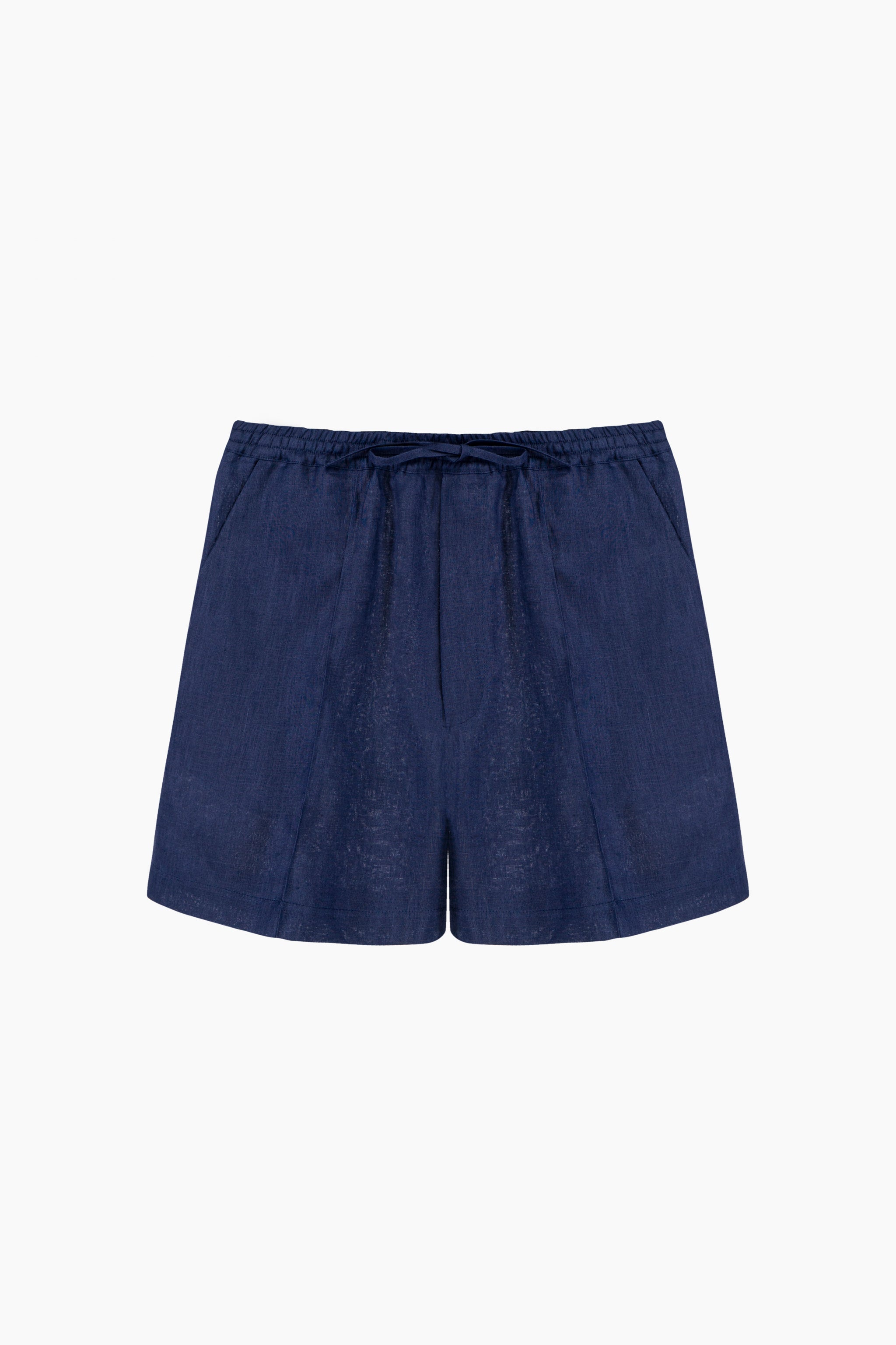 Unisex Linen Shorts in Navy