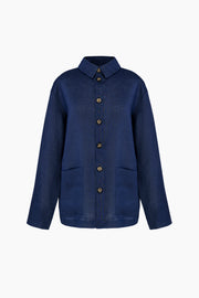 Unisex Linen Shirt in Navy