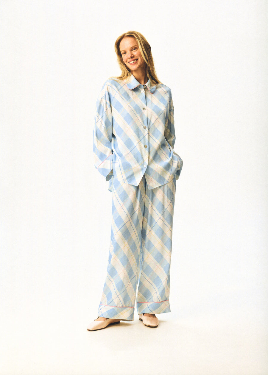 Pastelle Oversized Shirt in Blue Plaid