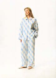 Pastelle Oversized Shirt in Blue Plaid