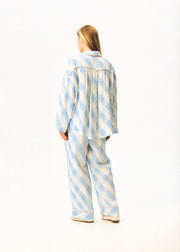 Pastelle Oversized Pants in Blue Plaid