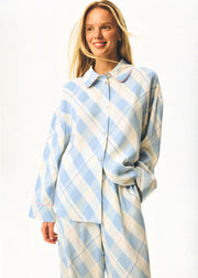 Pastelle Oversized Shirt in Blue Plaid