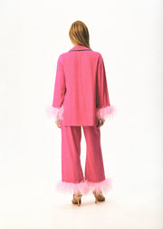 Iconic Party Pajama Suit with Feathers