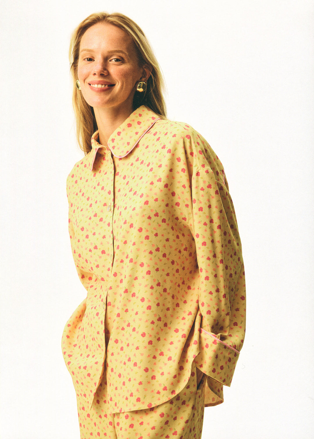 Pastelle Oversized Shirt in Wild Pansies