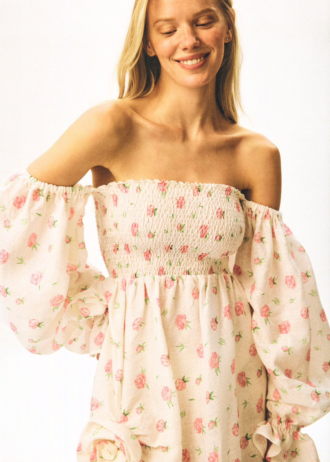 rose linen dresses ELLE Dress pink