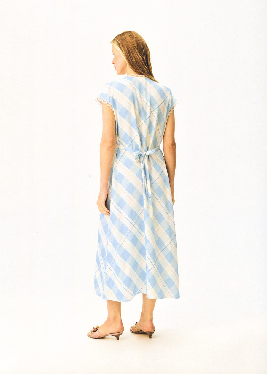 Genus Floral-Appliqué Midi Dress