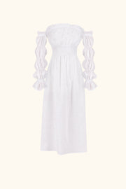 Michelin Linen Dress in White