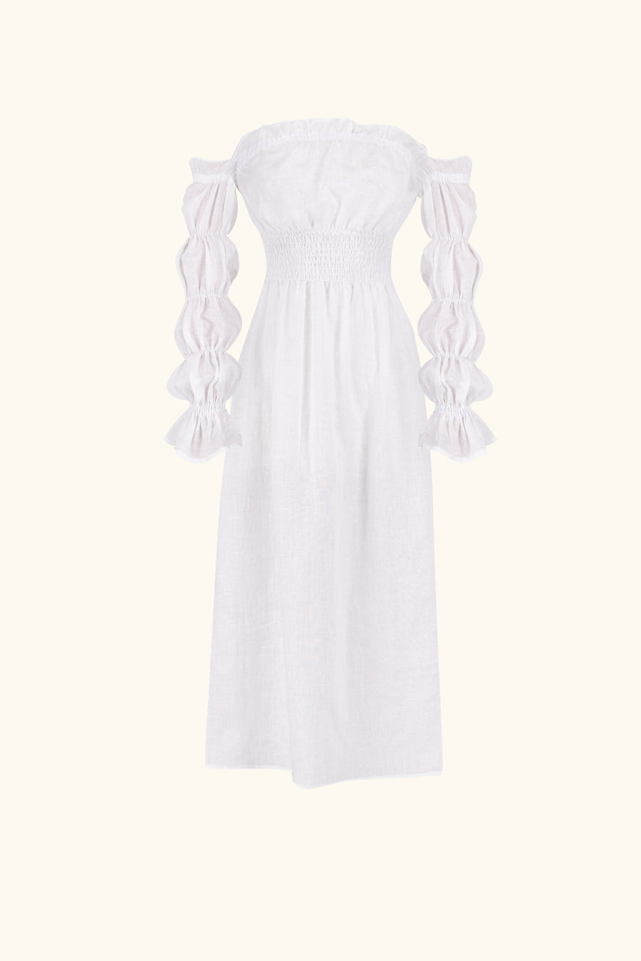 Michelin Linen Dress in White