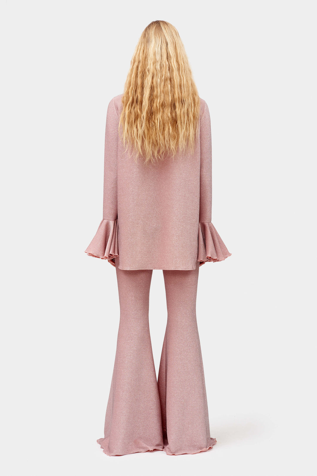 Lurex Lounge Suit with Pants in Pink