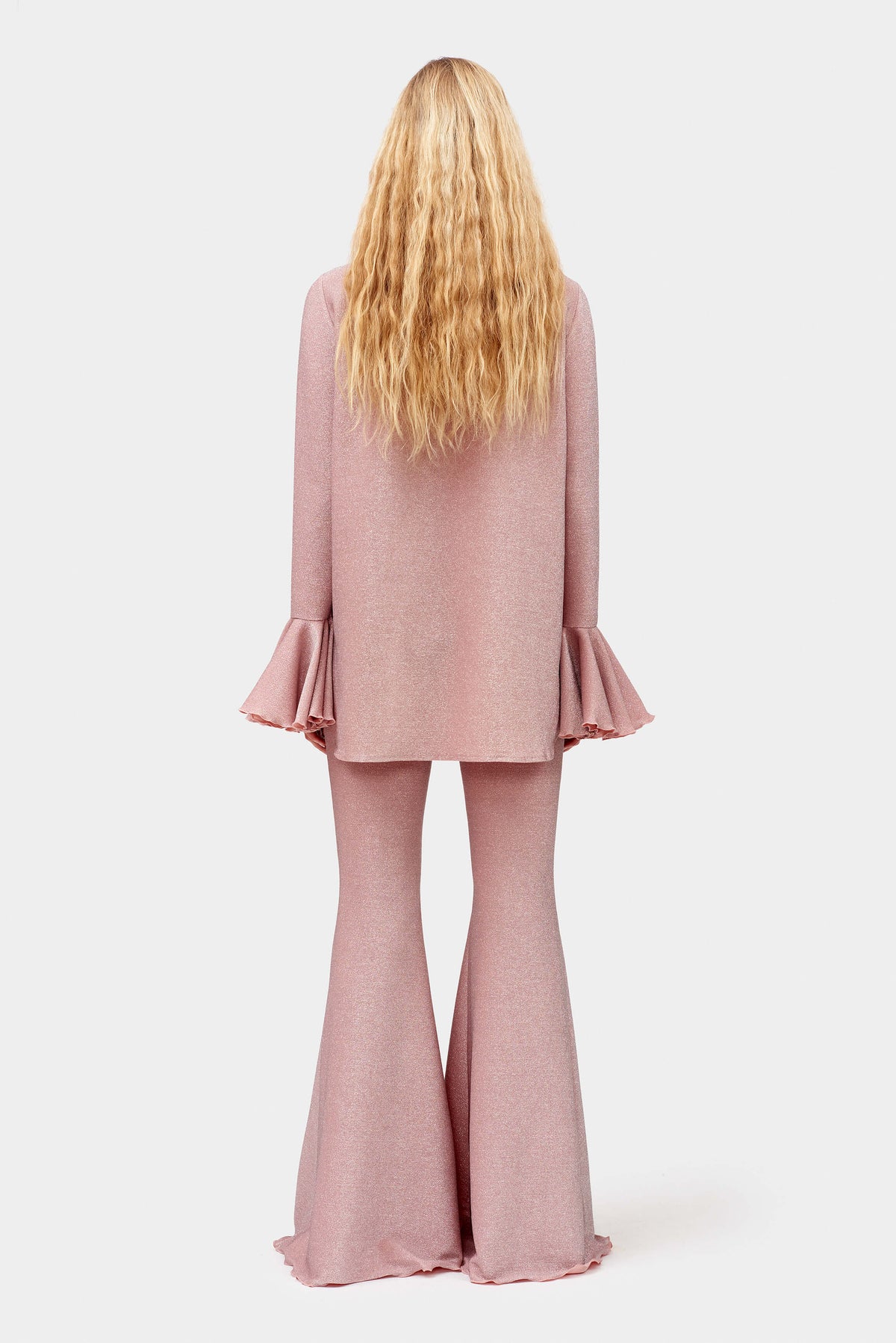 Lurex Lounge Suit with Pants in Pink