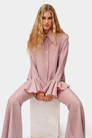Lurex Lounge Suit with Pants in Pink