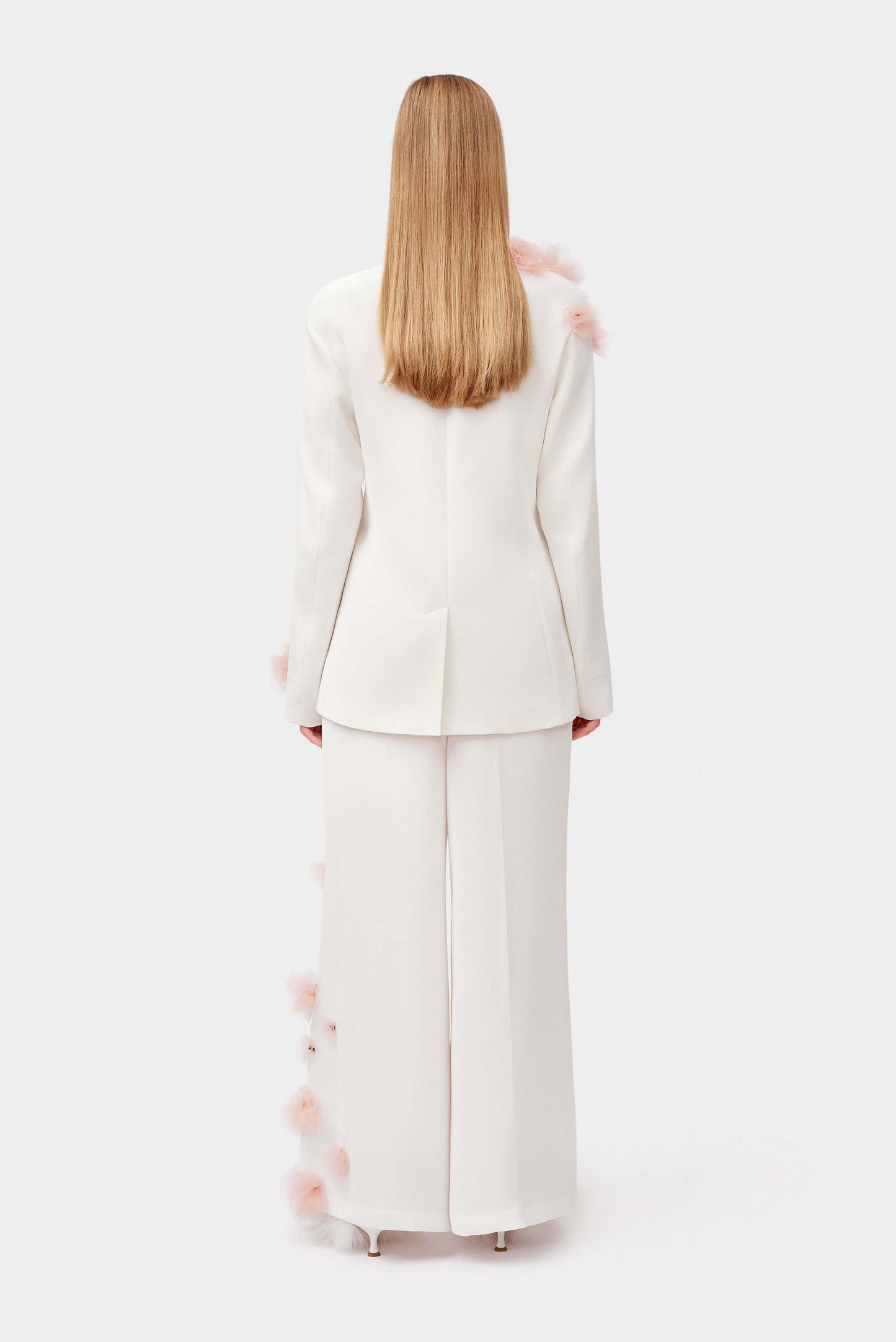 Flower Power Suit Pants in White