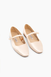 Aristocat Satin Ballet Flats in White