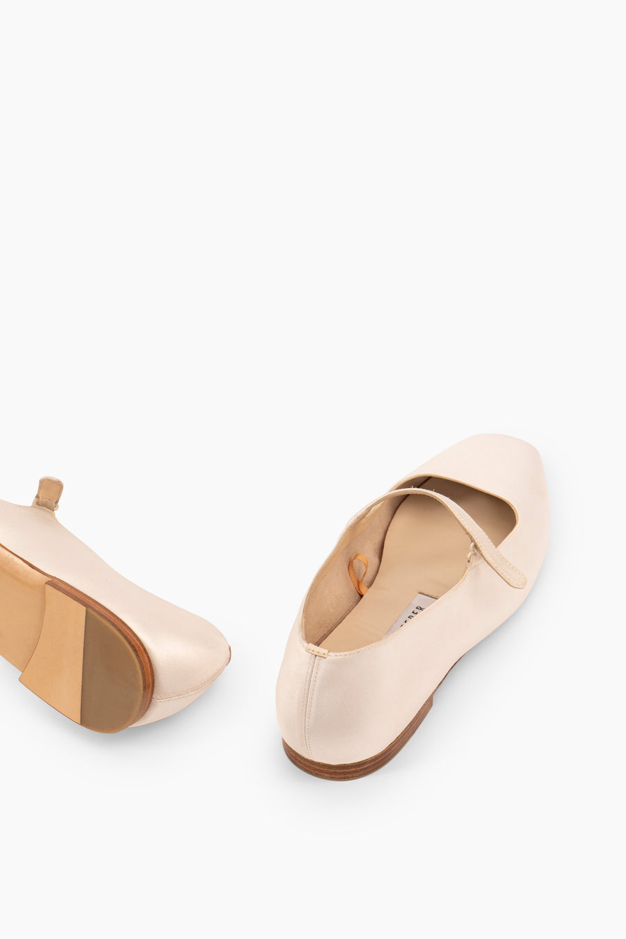 Aristocat Satin Ballet Flats in White