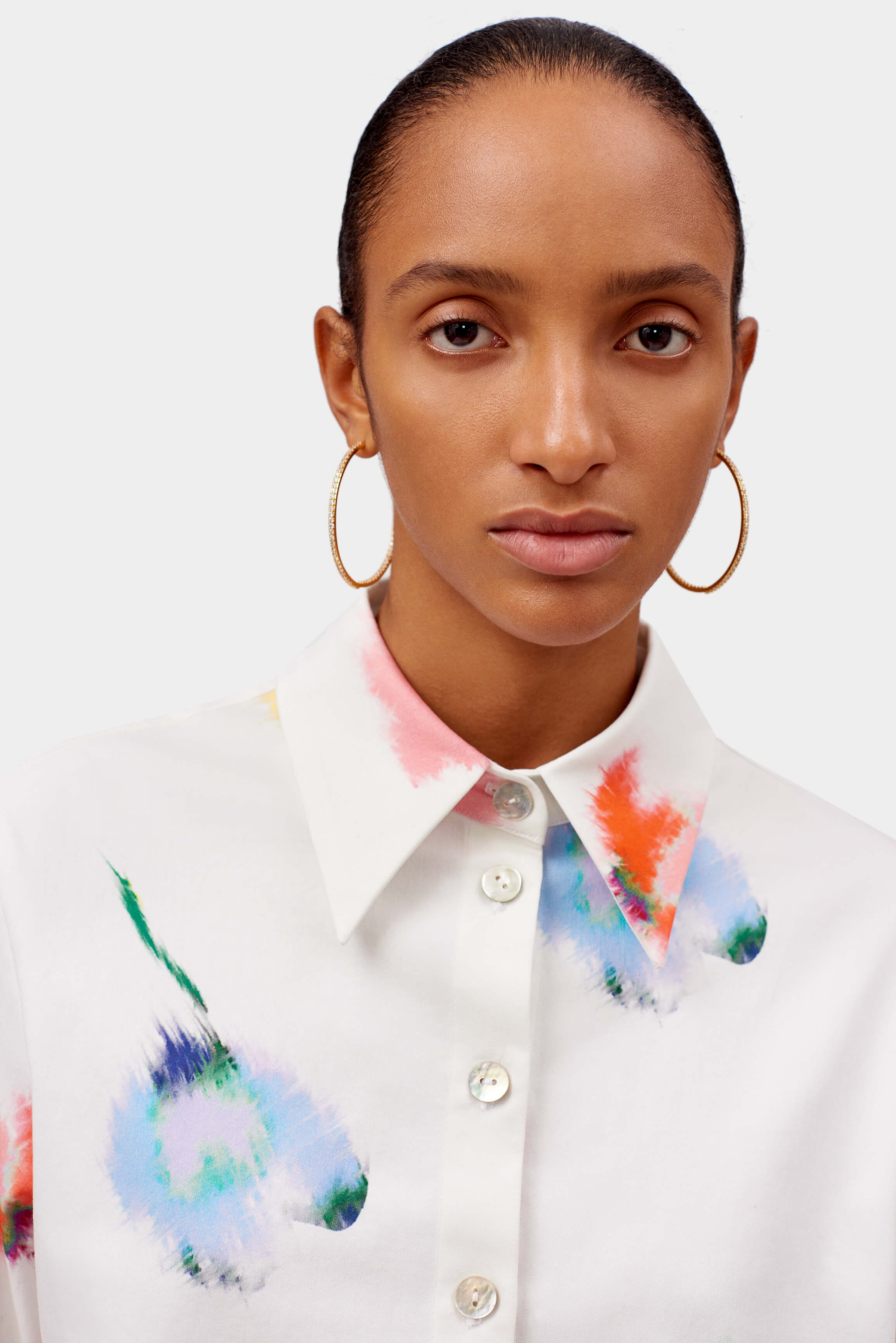 Safari Crop Shirt in Flower Print