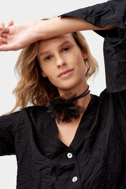 Never Iron Pajama Set in Black