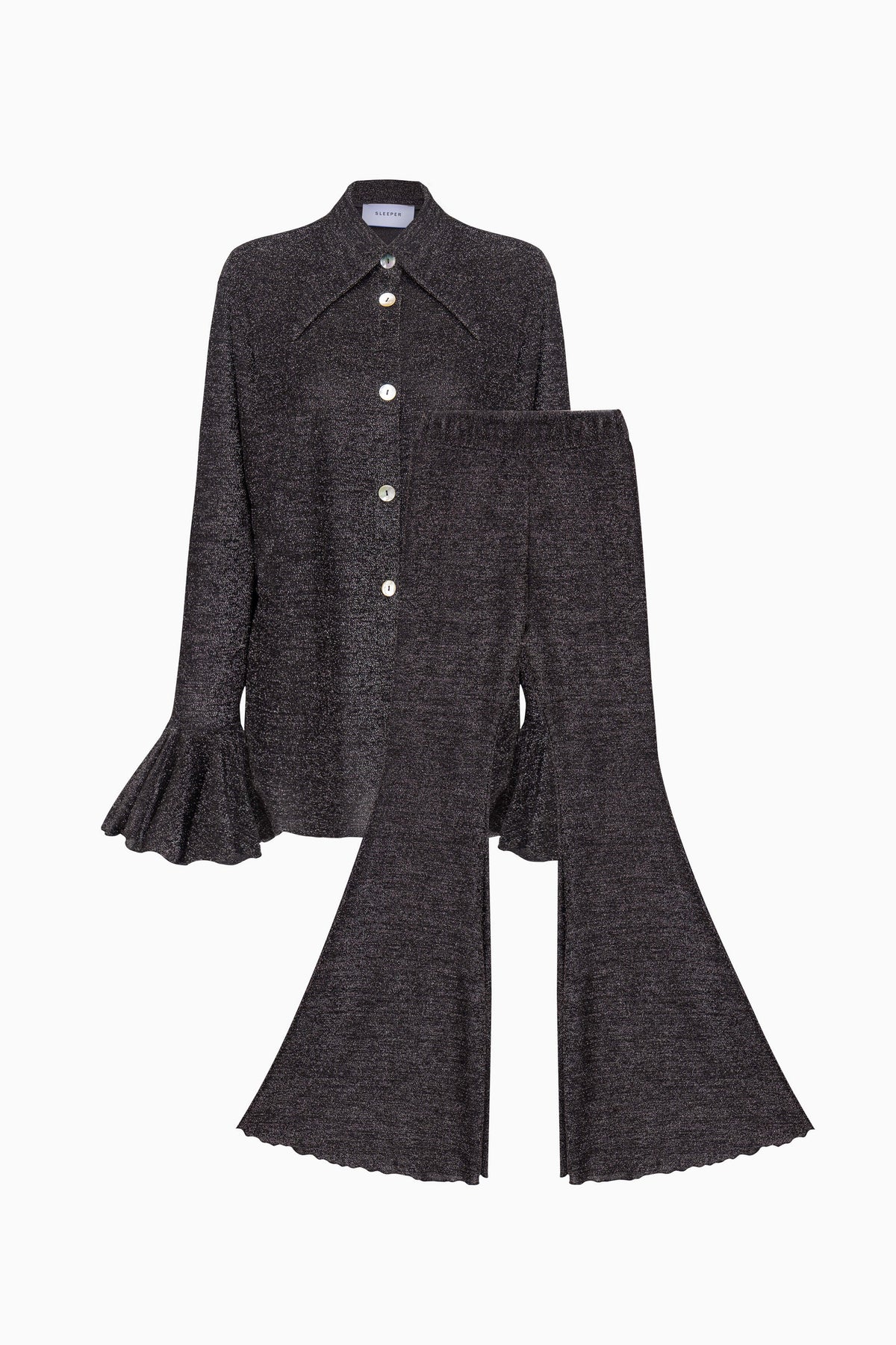 Lurex Lounge Suit with Pants in Pink