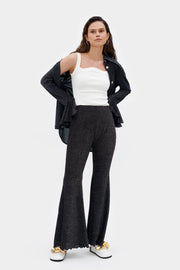 Lurex Lounge Suit with Pants in Black