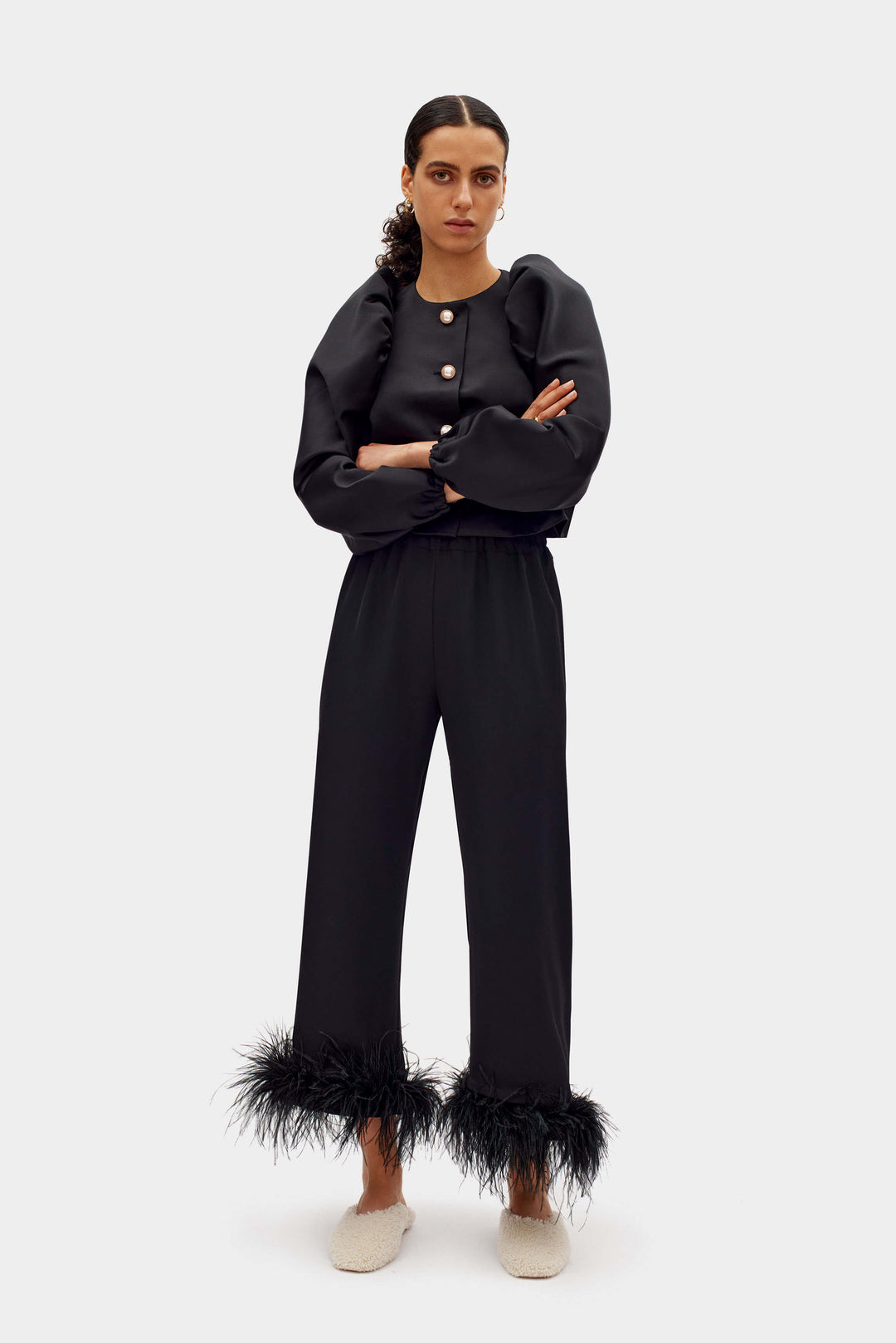 Mystery Puff Jacket in Black