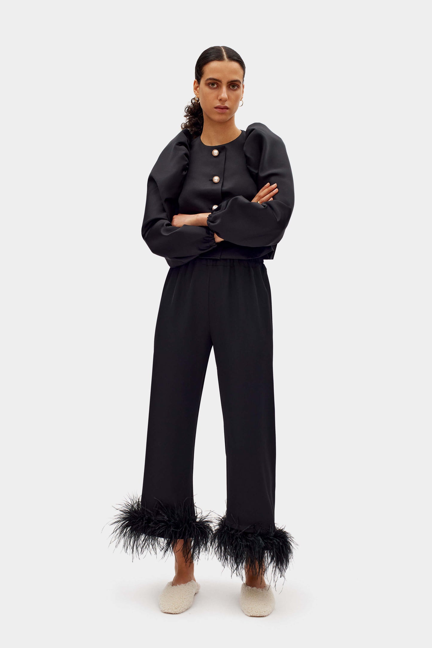 Mystery Puff Jacket in Black