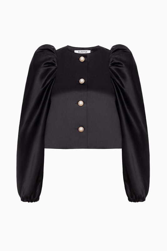 Mystery Puff Jacket in Black