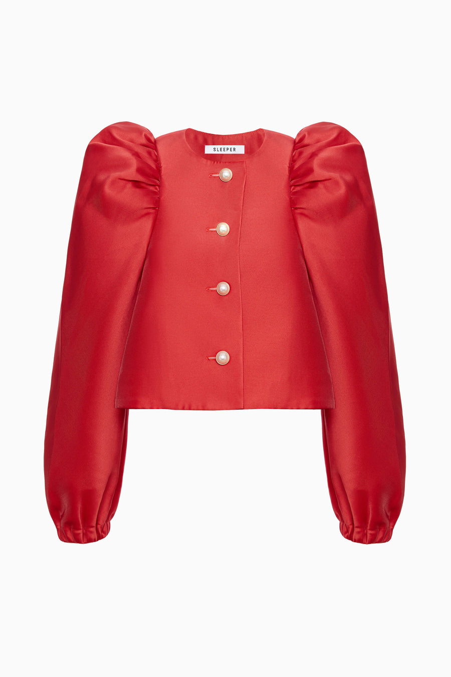 Mystery Puff Jacket in Red