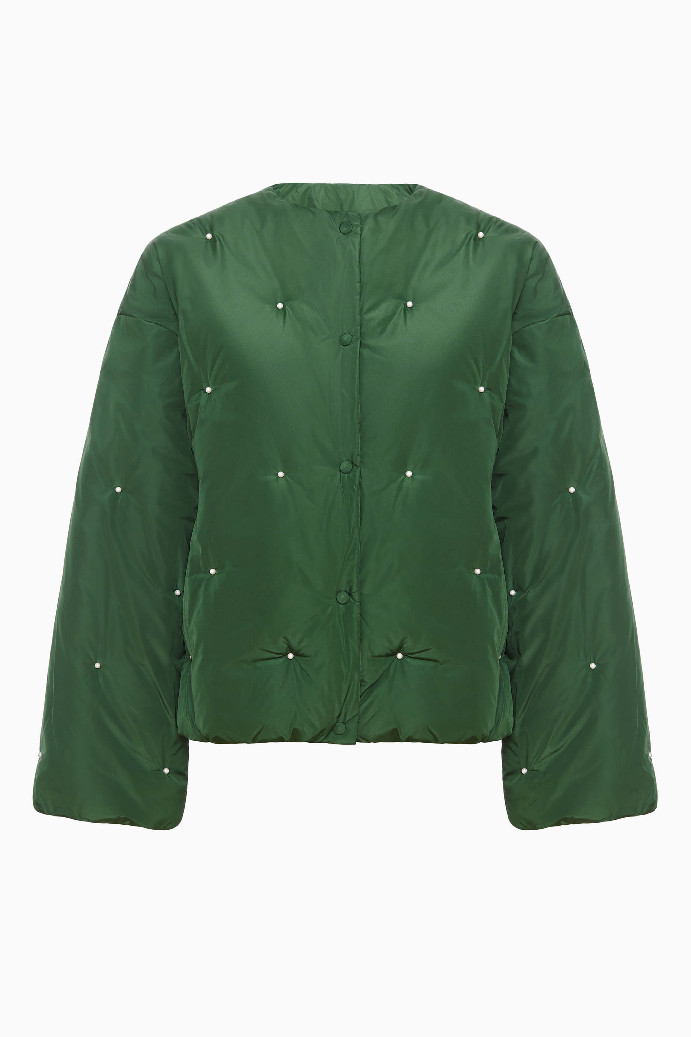 Green ladies puffer jacket online