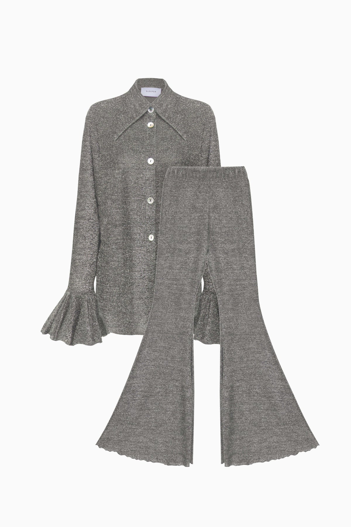 Lurex Lounge Suit with Pants in Pink