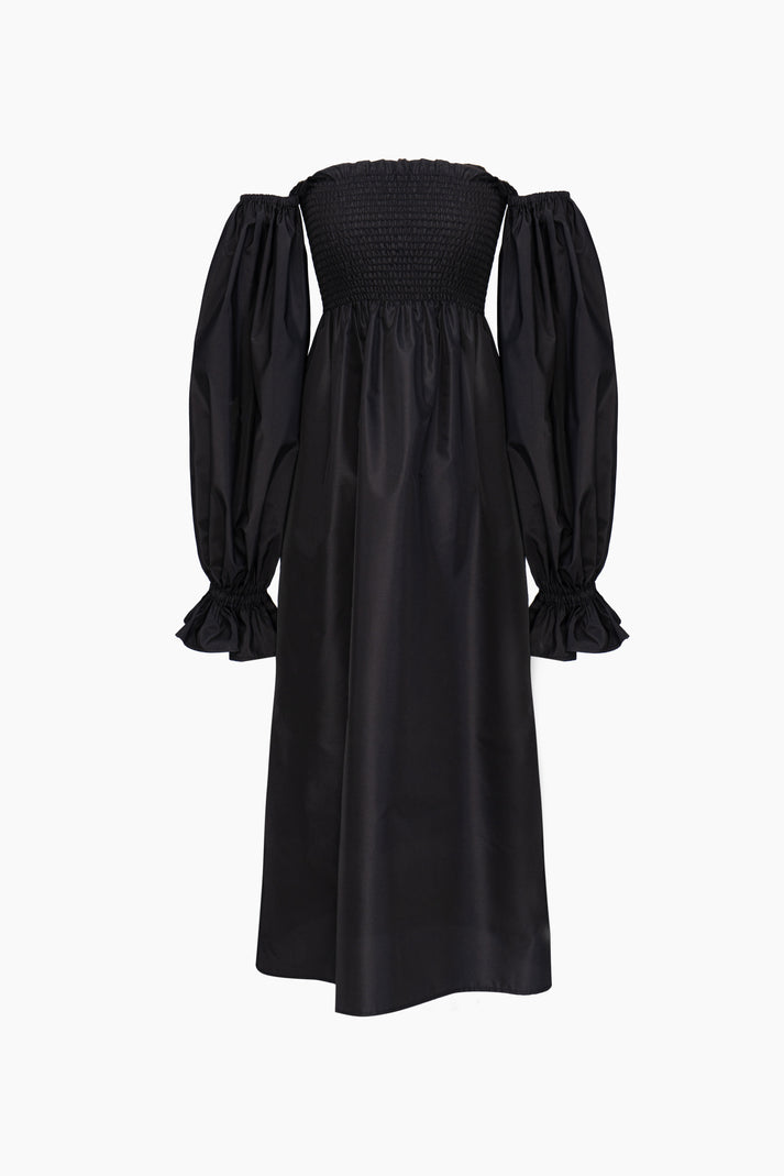 Atlanta Satin-crepe Dress in Black – Sleeper