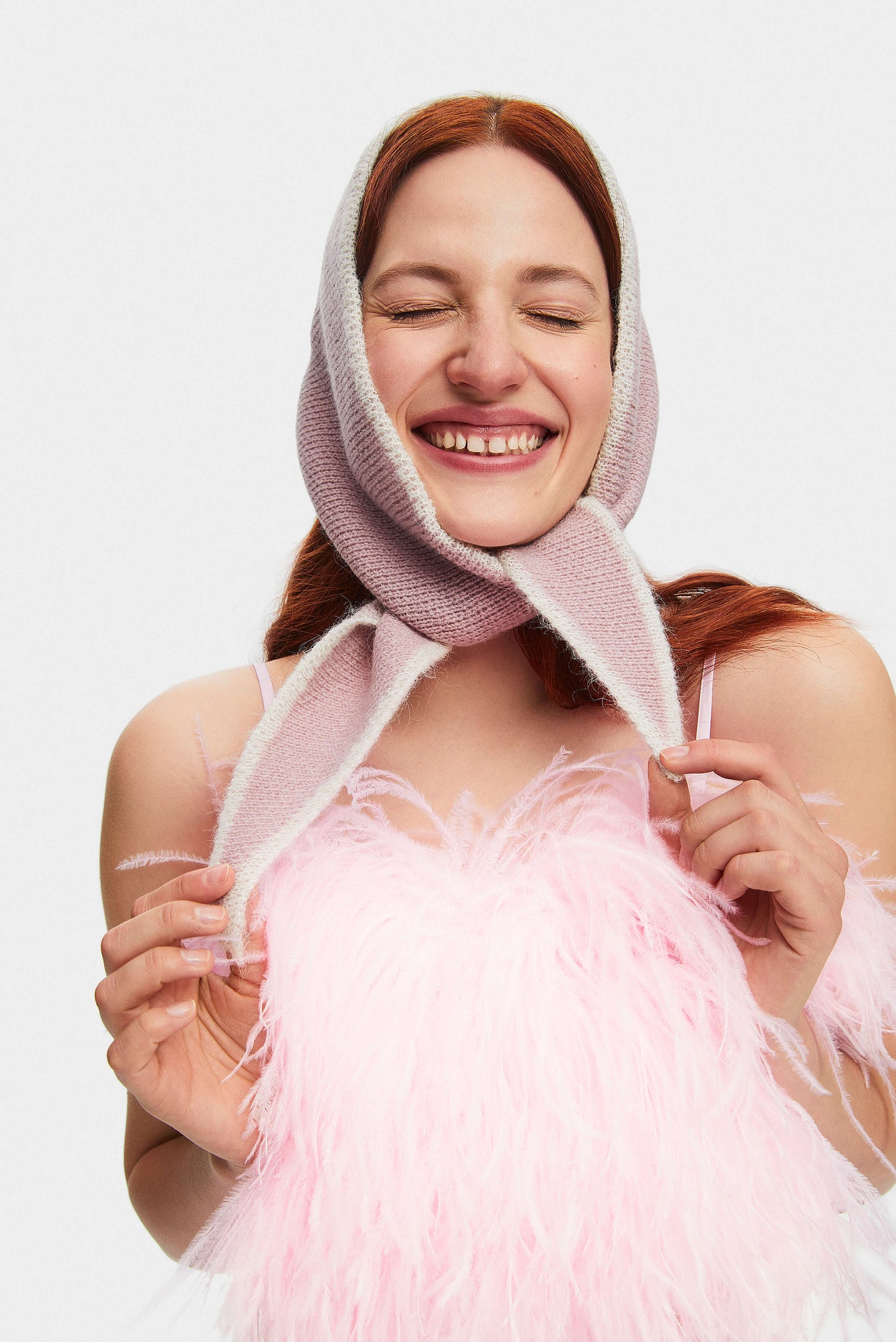 White Rabbit Cashmere-blend Headscarf in Pink