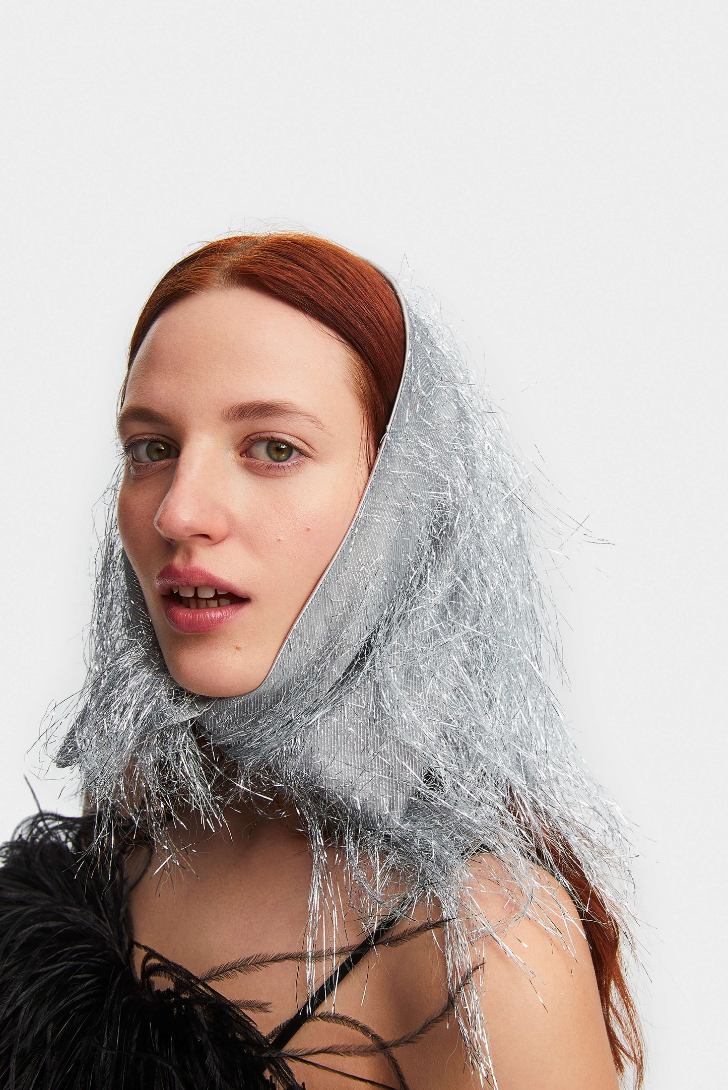 Disco Metallic Fringe Headscarf