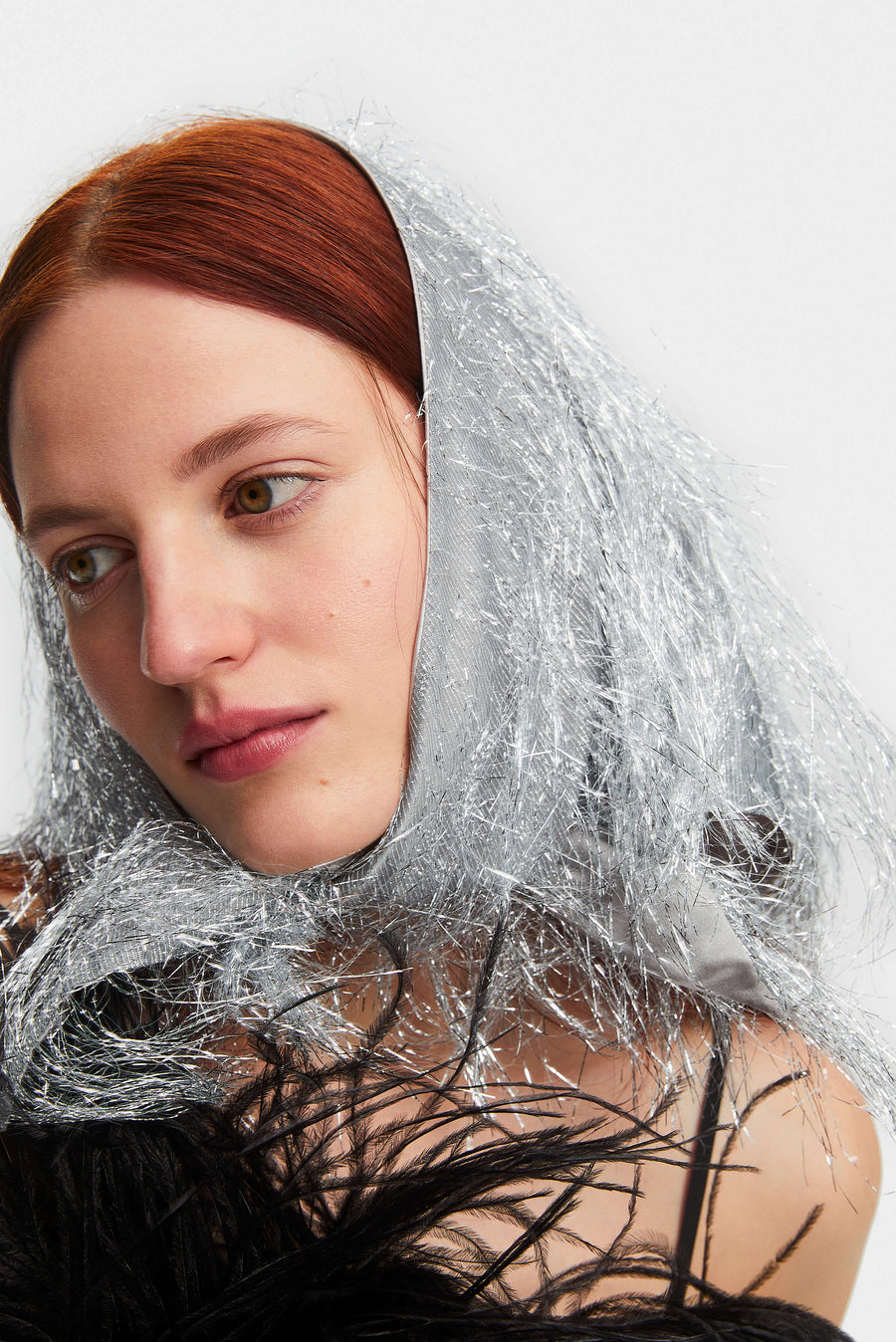 Disco Metallic Fringe Headscarf